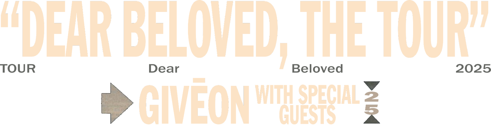 Dear Beloved, The Tour